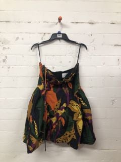 WOMEN'S DESIGNER DRESS IN FLORAL MULTI - SIZE M