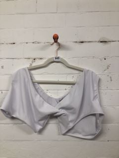 WOMEN'S DESIGNER CROPPED TOP IN WHITE - SIZE S - RRP $148