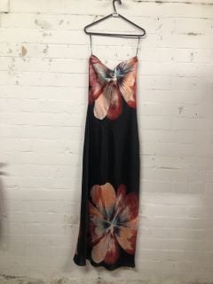 WOMEN'S DESIGNER DRESS IN FLORAL BLACK - SIZE UK 12 - RRP £138