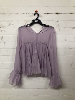 WOMEN'S DESIGNER CROPPED TOP IN LILAC - SIZE M - RRP £98