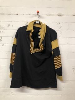 DESIGNER SWEATER IN BLACK/YELLOW - SIZE S - RRP $128