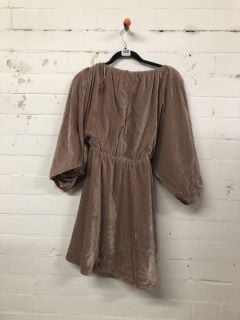 WOMEN'S DESIGNER DRESS IN INTER BLOSSOM BROWN - SIZE S - RRP £118