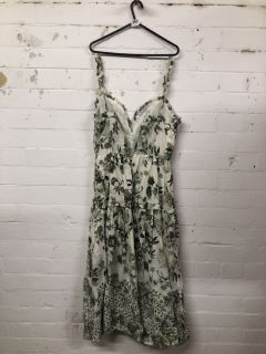 WOMEN'S DESIGNER DRESS IN GREEN FLORAL - SIZE S - RRP £180