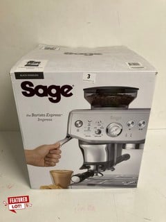 SAGE 'THE BARISTA EXPRESS IMPRESS' AUTOMATIC COFFEE MACHINE WITH ADJUSTABLE MILK FROTHER - RRP £599