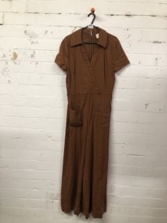 WOMEN'S DESIGNER ZIPPED DRESS IN BRONZE - SIZE UK 8 - RRP £148