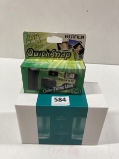 2 X ITEMS TO INCLUDE FUJIFILM QUICKSNAP ONE TIME USE CAMERA