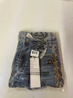 JACKIE HIGH RISE EMBROIDE JEANS LT BLUE SIZE 31 RRP: $158