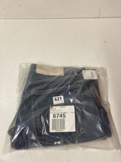 PINCH WAIST 90'S JEANS IN NAVY SIZE 31 RRP: $198