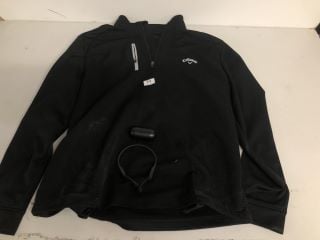 2 X ITEMS TO INCLUDE CALLAWAY 1/4 ZIPPED SWEATER - SIZE L