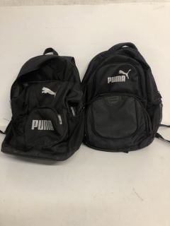 2 X PUMA RUCKSACKS IN BLACK