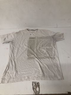 STONE ISLAND WHITE DESIGNER T-SHIRT IN SIZE M