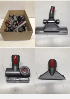 BOX OF DYSON VACUUM CLEANER ATTACHMENTS