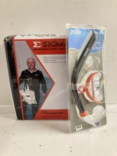 2 X ITEMS TO INCLUDE E SIGMA NEOPRENE CHEST WADERS