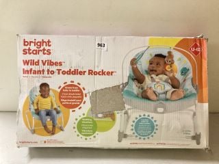 BRIGHT STARTS WILD VIBES INFANT TO TODDLER ROCKER