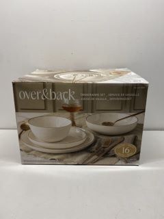 OVER & BACK 16 PIECE DINNERWARE SET