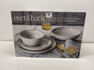 OVER & BACK 16 PIECE DINNERWARE SET