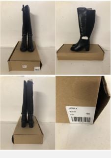 V BY VERY BLACK KNEEHIGH BOOTS UK 7