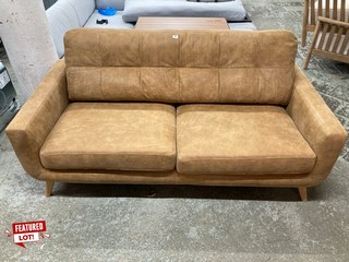 JOHN LEWIS BARBICAN LARGE SOFA IN TAN LEATHER RRP £2,348