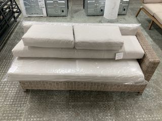 JOHN LEWIS PLATFORM RATTAN MODULAR SOFA SET (INCOMPLETE)