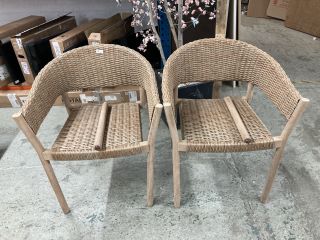 PAIR OF JOHN LEWIS BURFORD DINING CHAIRS (LEGS DAMAGED)