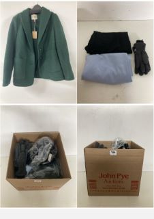 A BOX OF VARIOUS MEN'S AND WOMEN'S UNSEALED CLOTHING