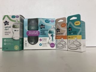 4 X TOMMY TIPPEE ITEMS INC ANTI COLIC BOTTLES