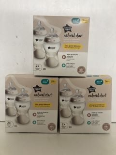 3 X SETS OF TOMMEE TIPPEE BABY BOTTLES