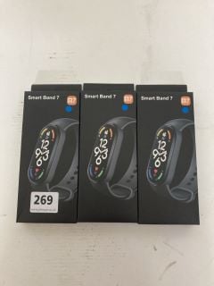 3 X SMART BAND 7 M7 FITNESS TRACKERS