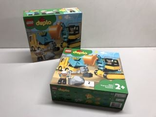 2 X LEGO DUPLO TRUCK AND EXCAVATOR SETS