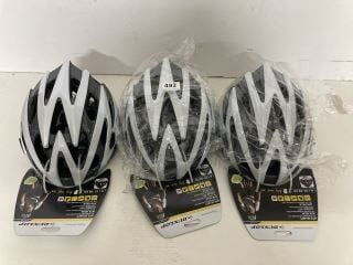 3 X DUNLOP CYCLING HELMETS