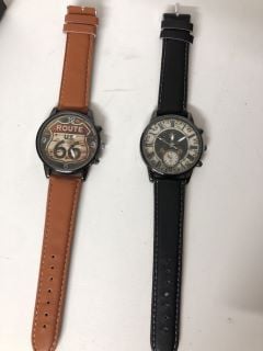 2 X GENTS WRISTWATCHES TO INCLUDE ROUTE 66