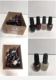 BOX OF VARIOUS NAIL POLISHES