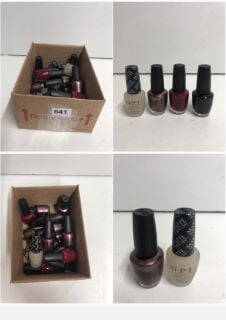 BOX OF VARIOUS NAIL POLISHES