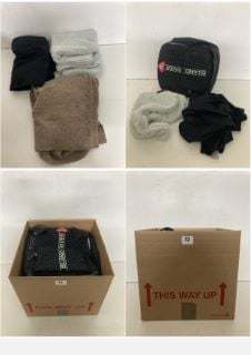 A BOX OF VARIOUS MEN'S AND WOMEN'S UNSEALED CLOTHING