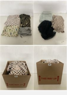 A BOX OF VARIOUS MEN'S AND WOMEN'S UNSEALED CLOTHING