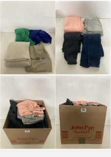 A BOX OF VARIOUS MEN'S AND WOMEN'S UNSEALED CLOTHING