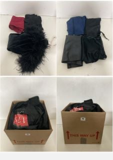 A BOX OF VARIOUS MEN'S AND WOMEN'S UNSEALED CLOTHING