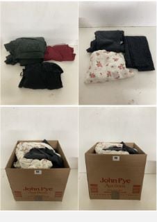 A BOX OF VARIOUS MEN'S AND WOMEN'S UNSEALED CLOTHING