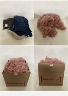 A BOX OF VARIOUS MEN'S AND WOMEN'S UNSEALED CLOTHING