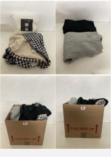 A BOX OF VARIOUS MEN'S AND WOMEN'S UNSEALED CLOTHING