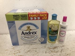 QTY OF ITEMS INC ANDREX CLASSIC CLEAN WASHLETS