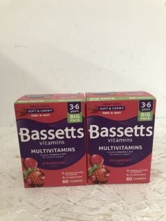 QTY OF BASSETTS VITAMINS MULTIVITAMINS STRAWBERRY FLAVOUR (BBE DEC 2024)