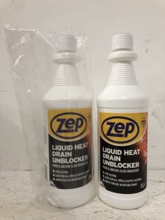 QTY OF ZEP LIQUID HEAT DRAIN UNBLOCKER FOOD AND GREASE CLOG DISSOLVER (18+ ID REQUIRED)