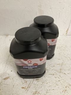 2 X MAXINUTRITION PROGAIN SIZE 1.2KG STRAWBERRY FLAVOUR (BBE 10/2024)