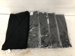 5 X RANGELEY RECYCLED BLACK SCARF RRP: £200