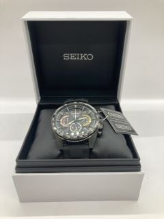 SEIKO CHRONOGRAPH 10 BAR MENS WATCH REF SSB349P1 HARDLEX CRYSTAL