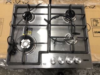 2 X ZANUSSI STAINLESS STEEL INTEGRATED GAS HOB - MODEL ZGH66424XX - RRP.£149 (EX-DISPLAY)