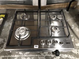 2 X ZANUSSI STAINLESS STEEL INTEGRATED GAS HOB - MODEL ZGH66424XX - RRP.£149 (EX-DISPLAY)