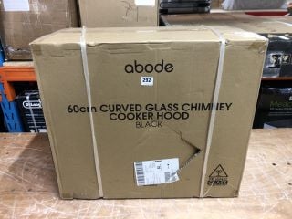 ABODE 60CM CURVED GLASS CHIMNEY COOKER HOOD