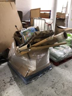 PALLET OF VARIOUS ITEMS INC BEDFRAME